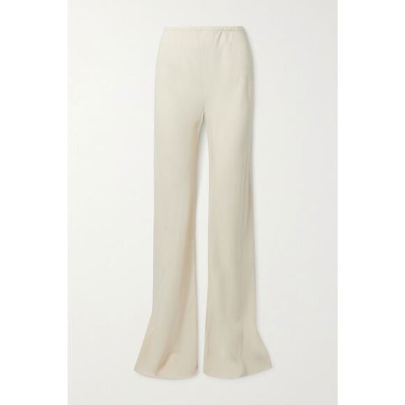 The Row Gala Wide Leg Cady Pants stretch Ivory Size XL $1090 Sold Out - Picture 8 of 8